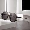 Large Square Frame Double-Beam Sunglasses: New European & American Fashion, Street Style Influencer