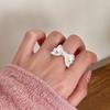 Korean Style Open Bow Ring: Adjustable, Fashionable, Exaggerated Design for Women - Trendy Index Finger Accessory