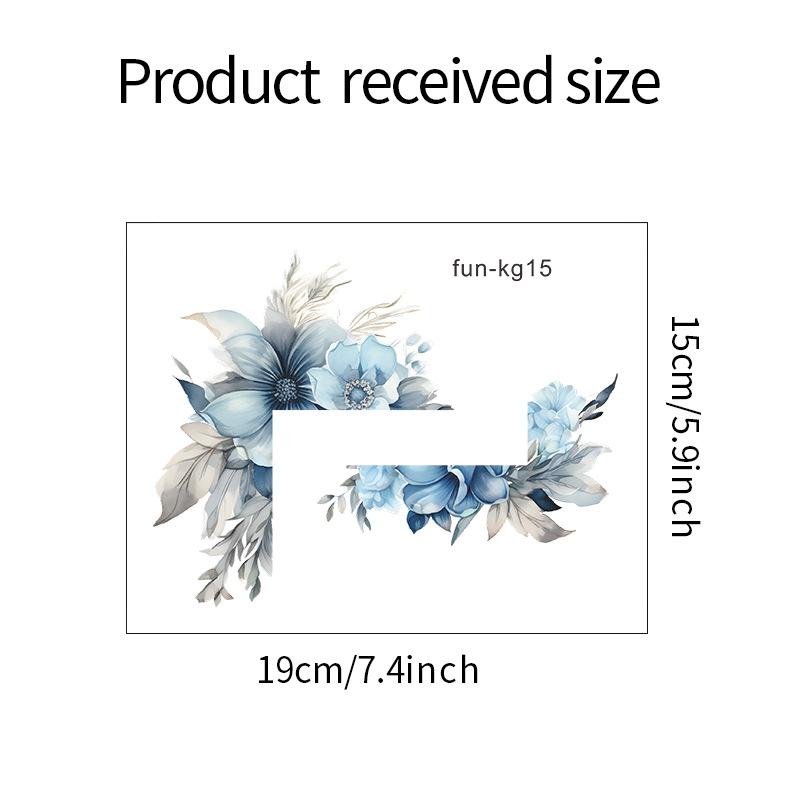 

Синие зеленые растения цветы спальня гостиная выключатель наклеенный украшают декоративные настенные наклейки 15*19CM/fun-kg15
