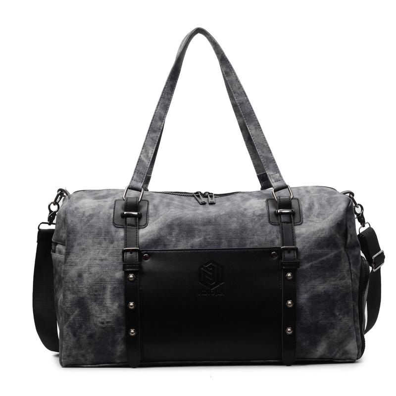 

Travel Bag Women s Large Capacity Fitness Bag Patchwork Luggage Bag Short-Distance Storage Bag чёрный