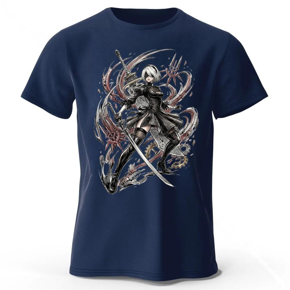 2026 New Neil Mechanical Era 2B Pure Cotton Short Sleeved Mens Summer Fashion Casual Loose Comfortable Plus Size Tshirt Top