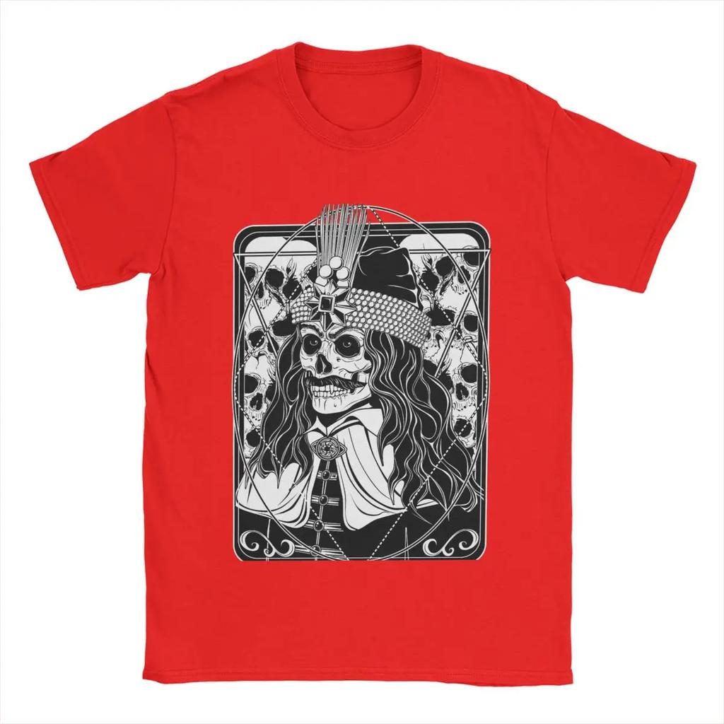 Men's T-Shirt Vlad Dracula A Skull Portrait Casual Pure Cotton Tee Shirt Short Sleeve T Shirts Crewneck Tops Graphic