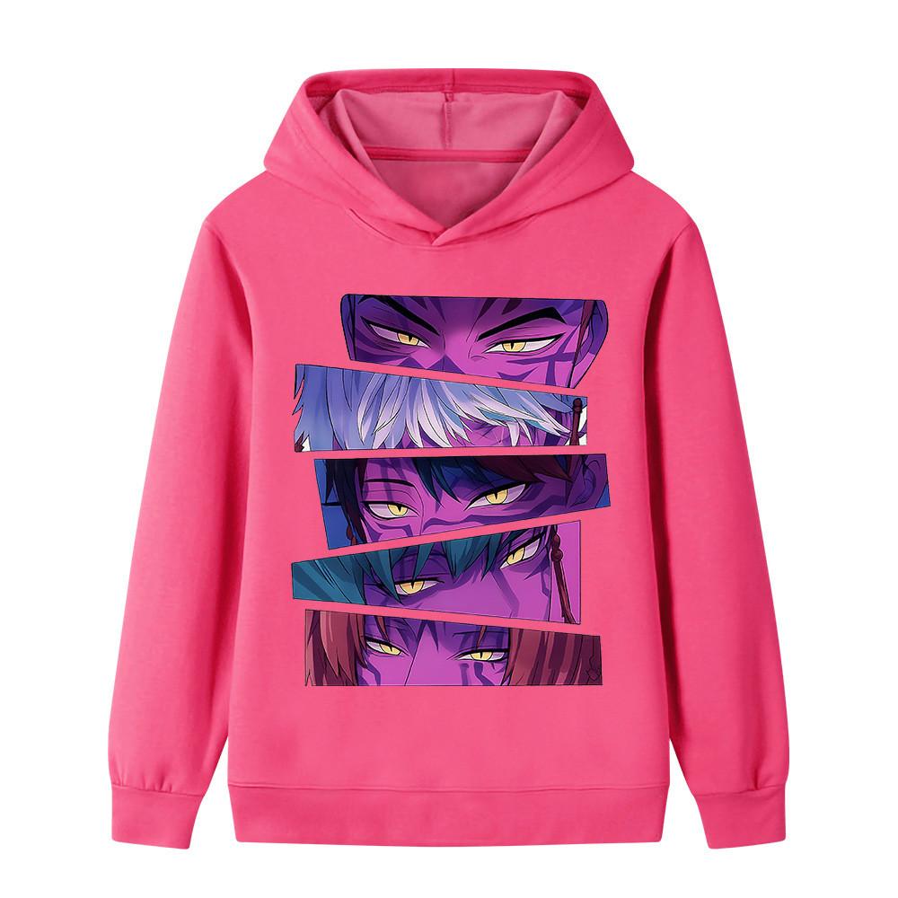 B1215 Kids Boys Girls Sajaboys Kpop Rumi Zoey Mira Print Long Sleeves Hoodie