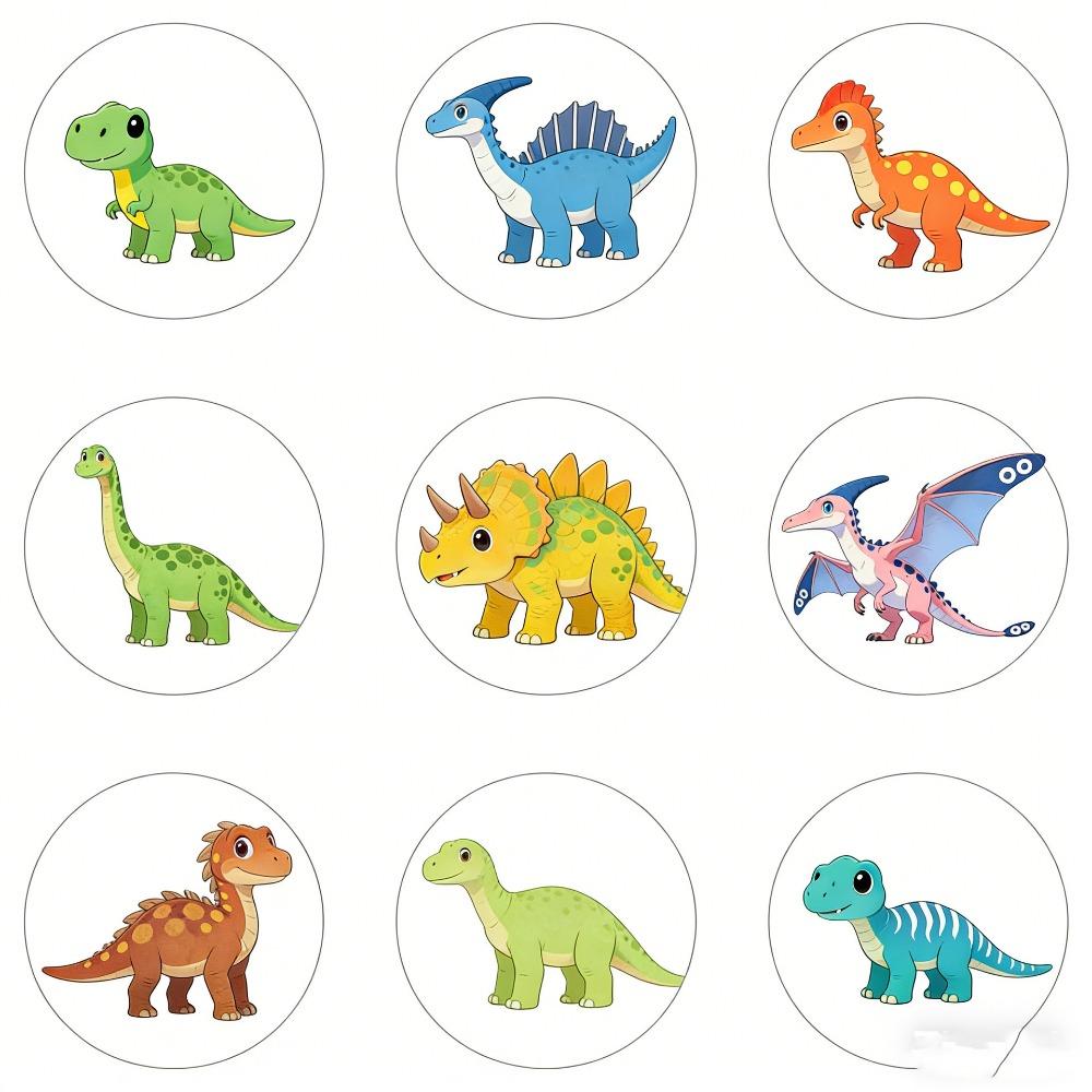 500 sheets/roll Cartoon dinosaur roll sticker Tape Envelope decorative sealing sticker Dinosaur sticker