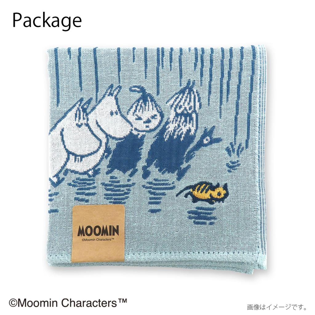 Miyamoto Towel JIKAN STYLE MOOMIN Triple Gauze 25 X 25 05863 Handkerchief, Art, Beige, Approx. Cm,
