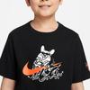 Nike Cartoon Pattern Printed Round Neck Short Sleeve T-Shirt Kids Tops Black FV1132-010