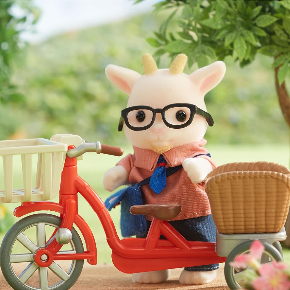 Sylvanian Families Goat Family Doll Set with ST Mark Certification for Ages 3 and Up Toy for Dollhouse