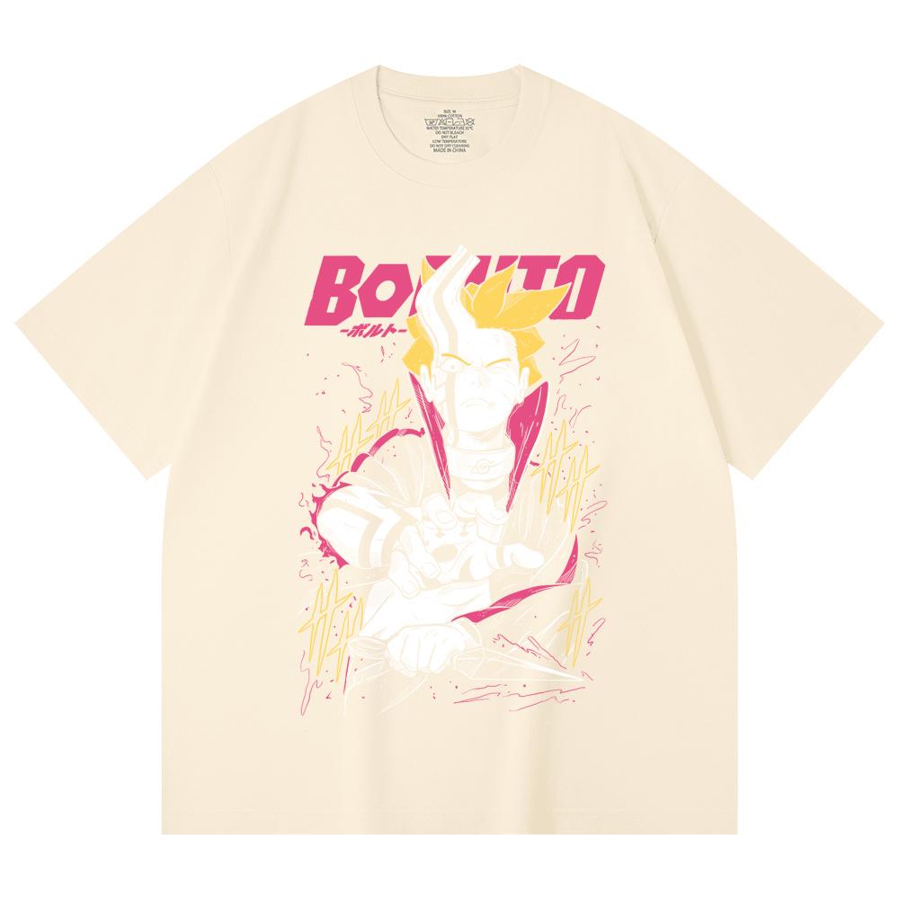 230 Gsm 100% Cotton Boruto V1 Print Unisex Heavy Cotton T Shirt