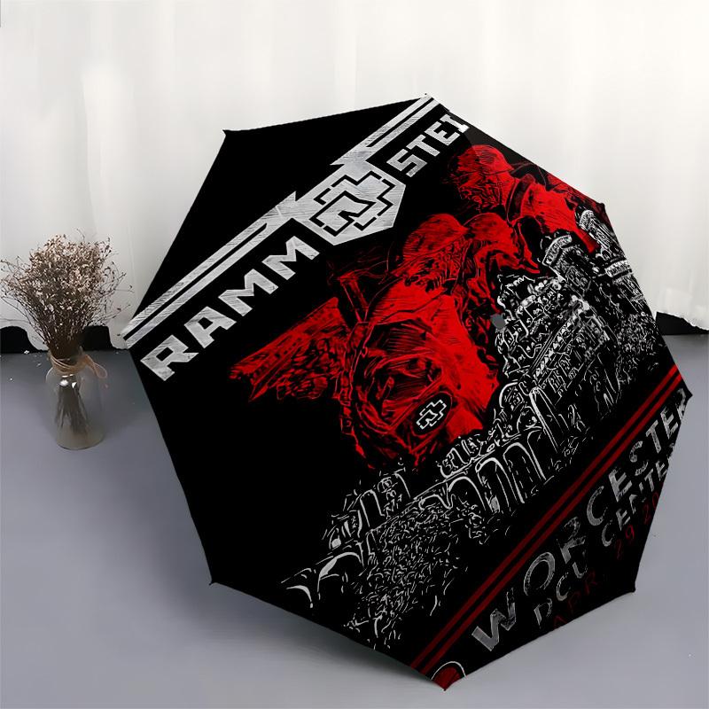 1pc RAMMSTEIN WORCESTER Automatic Open, Windproof, Compact Travel Umbrella, Gift for Birthday, Christmas, Business 93003