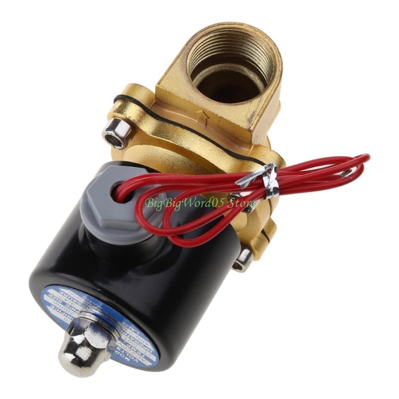 24TE 3/4" 220V Electric Solenoid for Valve Pneumatic 2 Port Water Oil Air Gas 2W-200-