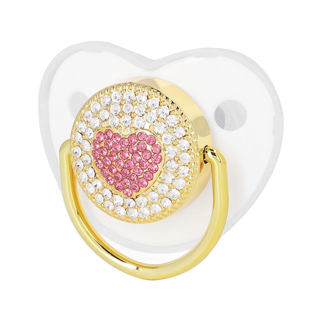 Dudlíky pro novorozence Silikonové skvělé nošení Sada dudlíků ve tvaru srdce pro kojence