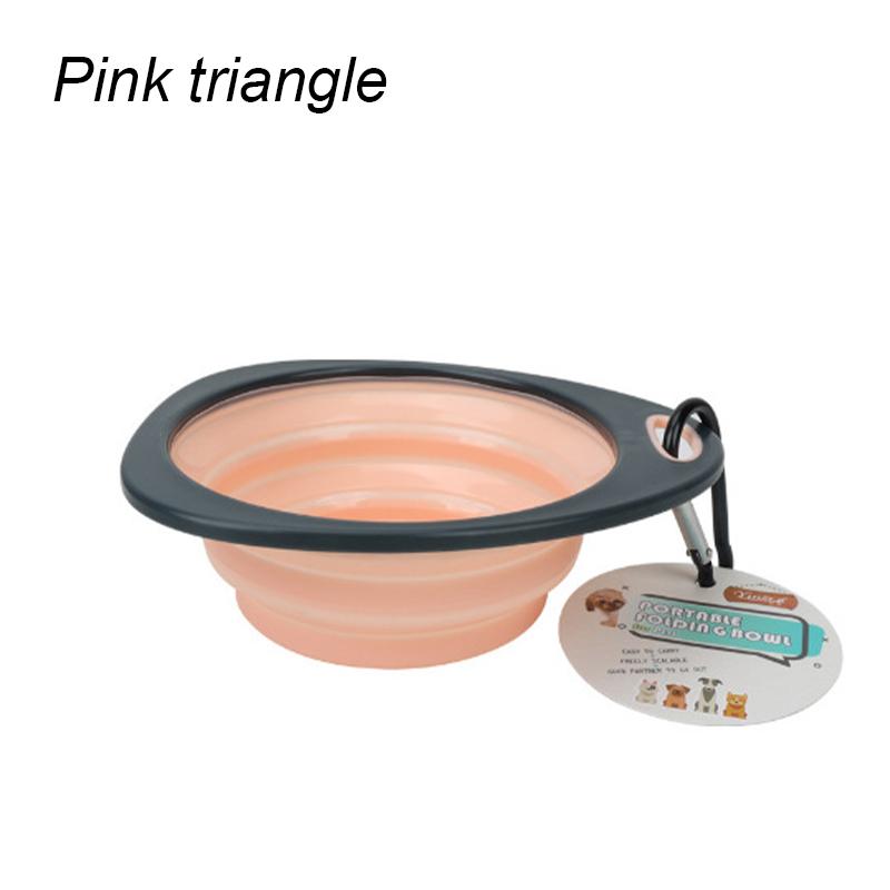 

Pet Food Bowl Cat and Dog Food Pet Silicone Collapsible Portable 2 In 1 Pet with Carabiner Bottle Outdoor Travel Water Container жовтий