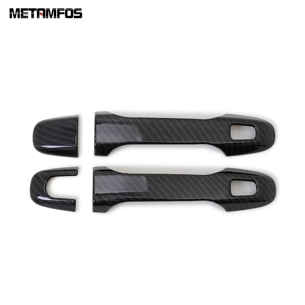 For Toyota CHR C-HR 2016-   Carbon Fiber Side Door Handle Bowl Cover Trim Protector Exterior Accessories Car Styling
