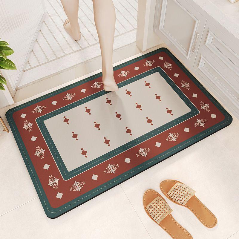 Diatom Mud Bathroom Mat with Strong Water Absorption, Dirt Resistant and Anti Slip Dry Foot Mat At the Entrance of the Bathroom