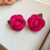 Cloth Silk Floss Floral Ear Studs Personality Petals Earring Jewelry Flower Stud Earrings  Women