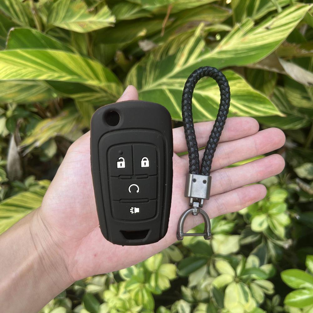4 Tasten Klappschlüsselhülle Silikonabdeckung Schale für Chevrolet Camaro Cruze Equinox Malibu Sonic Spark Volt Schlüsselanhänger Zubehör