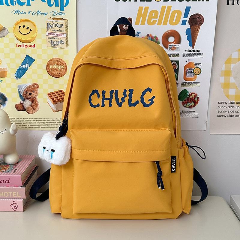 American Retro Schoolbag Female College Student Fashion Large-capacity Computer Travel Bag Simple and Versatile High School Backpack