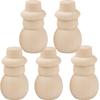 5Pcs Christmas Peg Dolls Unpainted Montessori Wooden Educational Toys For Kids Party Favors Goodie Bags Stuffers Xmas Gift