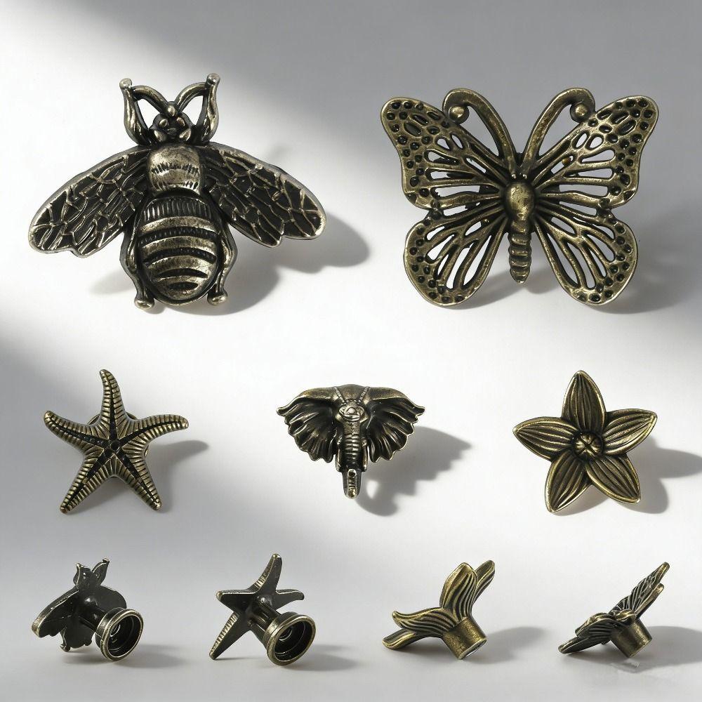 1pc Decorative Vintage Cabinet Knobs Zinc Alloy Cabinet Handle Butterfly Cabinet Knobs  Cupboard