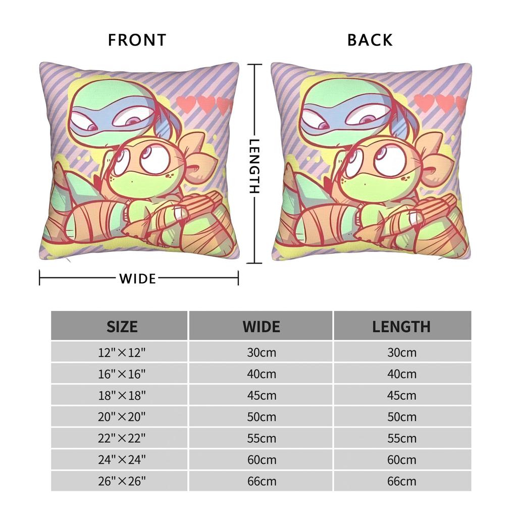 TT-eenage M-Mutant Ninja Turtles Pillow Cover Retro Trendy Pillow Case For Sofa Home Decor Comfy Pillowcases Birthday Present