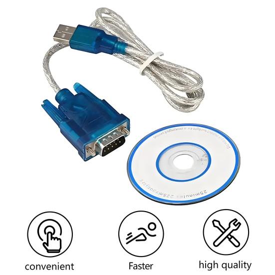 Yousheng USB to RS232 Serial Adapter Cable Male to Male USB 2.0 Male to 9-Pin DB 9 Serial Converter Cable for Windows 7/8/9/10