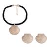 European and American Simple Fashion Exaggerated Individual Cold Wind Alloy Shell Pendant Necklace Trendy Temperament Holiday Style Woman