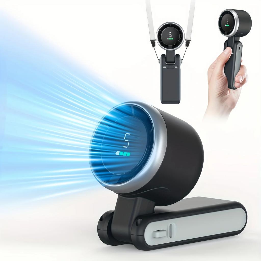 3-in-1 Fan, 5-speed, 3600mAh Rechargeable Lithium Battery, USB Charging, Travel Mini Fan