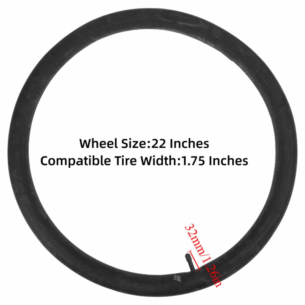 2 PCS 22x1.75inch Bike Inner Tubes Butyl Rubber 32mm for Schrader Valve Inner Tube Replacement Bike Replacement Tubes