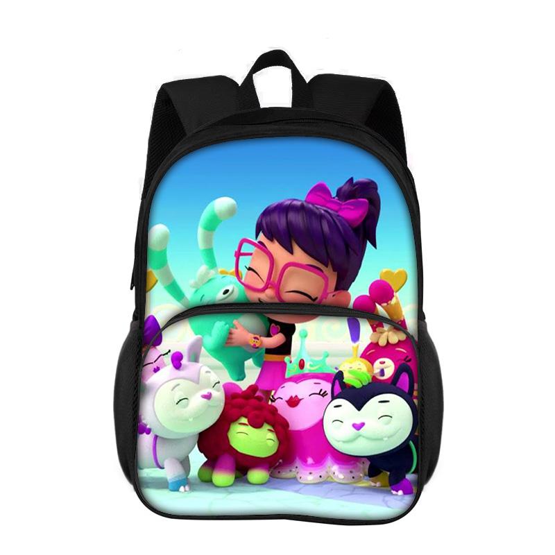 Abby Hatcher Round Front Bag Backpack New Cartoon Print Student Boys and Girls Best Birthday Gift for School