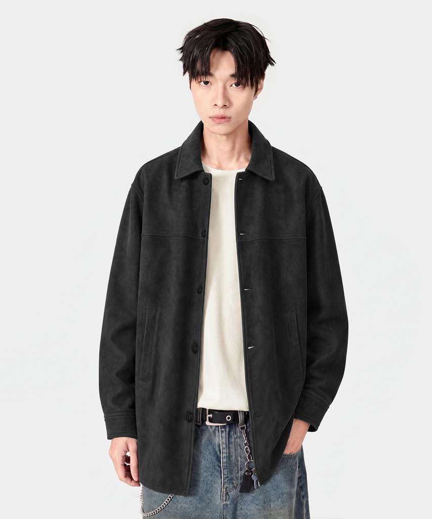 DIMITRI BLACK Slacker Schnittmantel_Wildleder 3 Farben