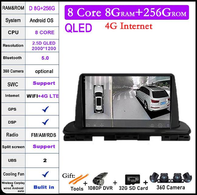 Touch Screen For Kia Cerato 4 IV 2018 - 2021 DSP Car Video Player Radio Multimedia GPS Navigation Bluetooth Wifi+4G