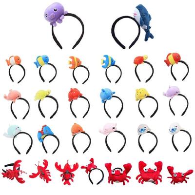 Funny Lobster Fish Headband Ocean Themed Stuffed Animal Hair Hoop Party Decor