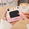 Wiederverwendbares Schreibblock Mini Zeichenbrett Schlüsselanhänger für Kinder, Cartoon Frosch mit Schlüsselring, Hängendes Kritzel Skizze Schultasche LCD Tablet Anhänger