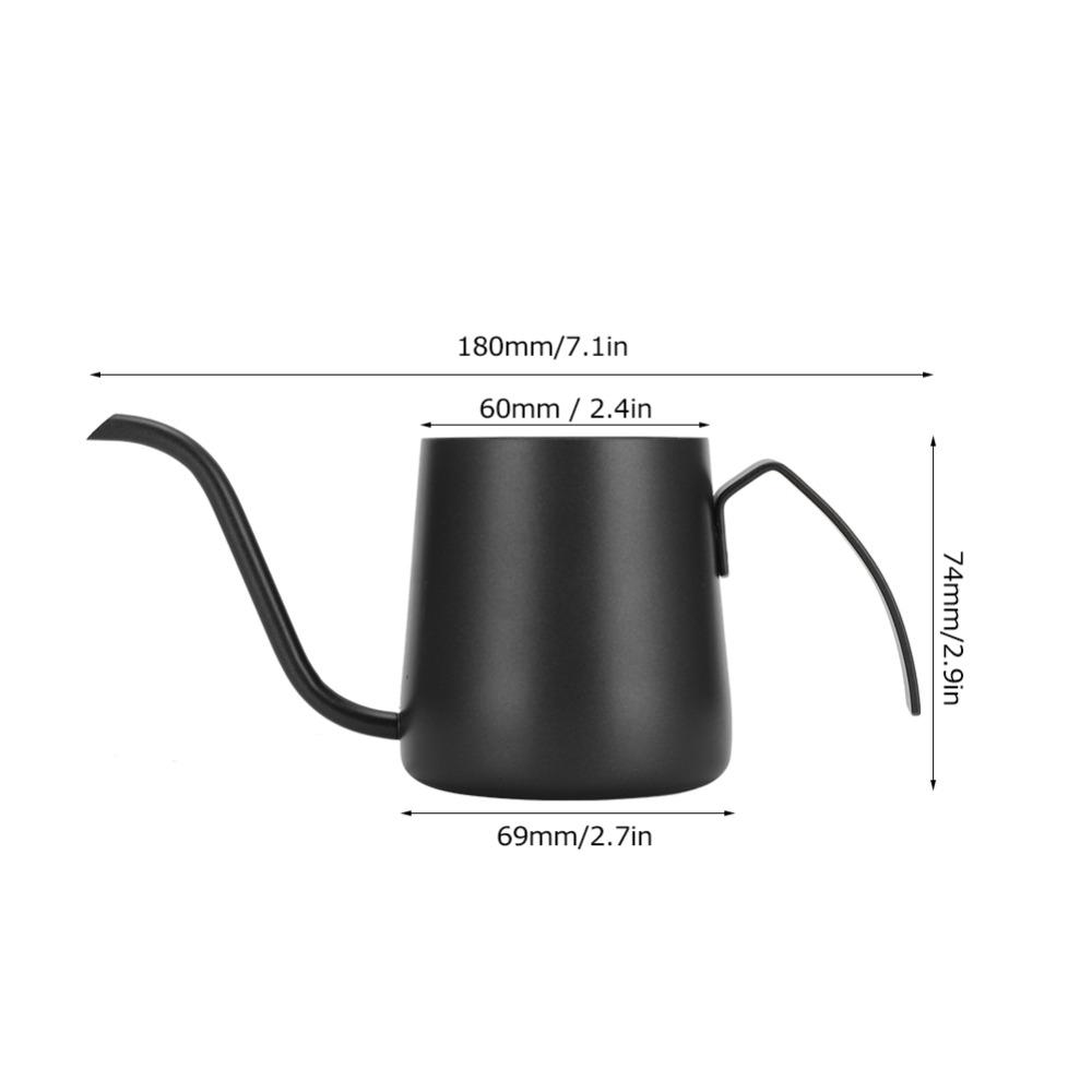 Fine Pointed Spout Gooseneck Coffee Kettle NonStick Coating Pour Over Kettle  Coffee Making
