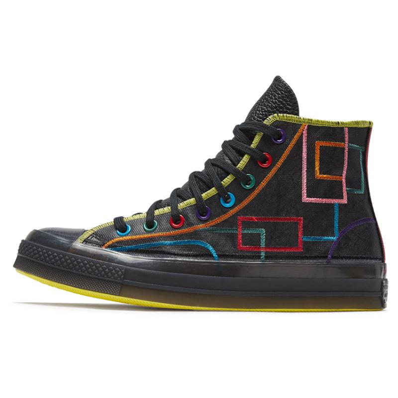 Converse Chuck Taylor All Star 70 Chuck 70 Regional Create China Year Trendy Comfort High Top Canvas Unisex Black Color