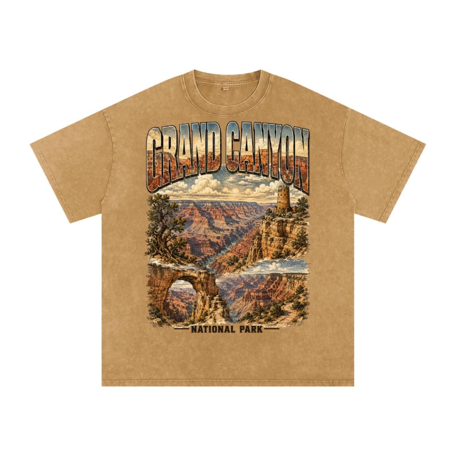 Vintage Grand Canyon National Park Shirt, Retro Arizona Canyon Sketch T-Shirt, Hiking Adventure Nature Graphic Tee S