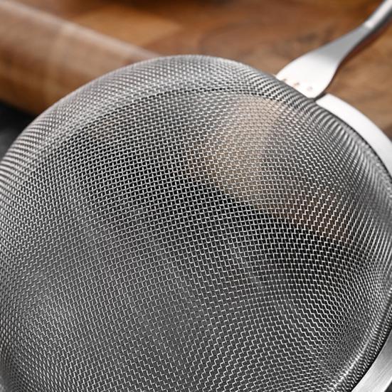 Fine Mesh Strainers Stainless Steel Edge Kitchen Colander Colander with Rounded Sifter for Food Tea Juice