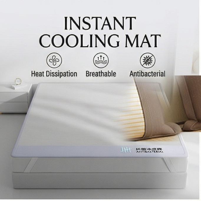 New Antibacterial Washable Ice Silk Cooling Mat, Soft Breathable Summer Air-Conditioned Mat, Multiple Sizes for Bedroom & Dorm Daily Use
