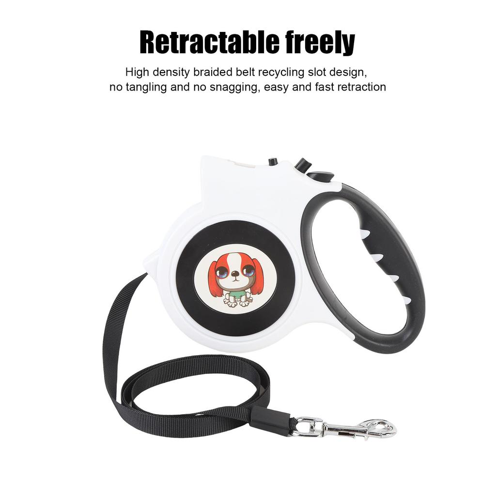 Retractable Dog Leash 16.4FT Anti Tangling Automatic Telescopic Tractor Dog Leash with LED Light for Night Walks