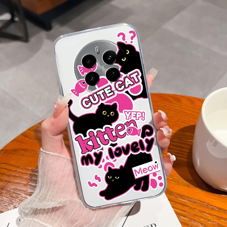 For Oppo Realme 12 Pro Plus Case For Realme12 4G 5G Phone Cover Cute Anime Transparent Soft Slim Protective Bumper Funda Coque