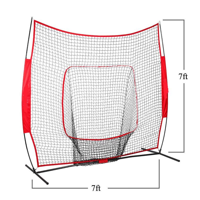 BOSENLEE 7x7 Portable Baseball & Softball Practice Hitting Net