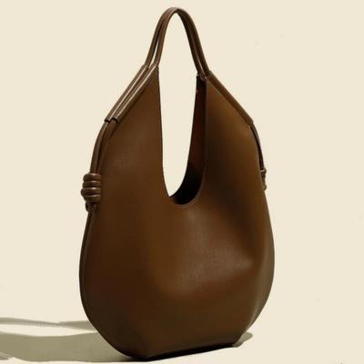 Womens Brown Handbag Minimalist Casual Tote Bag Large-Capacity Commuting Shoulder Armpit Large Handbag Designer Business Clutch