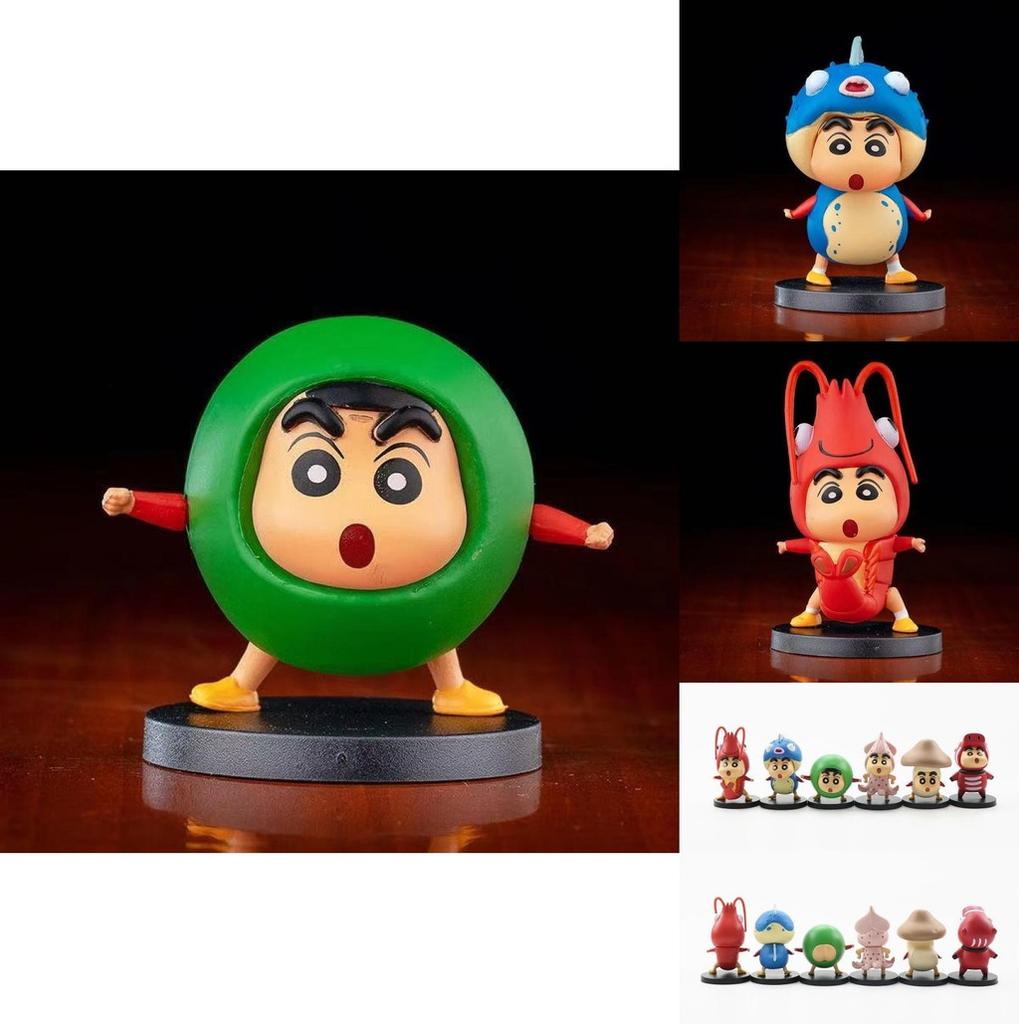 Adorable Pvc Food Wax Crayons Shinchan Figurine Collection Featuring Lobster And Octopus