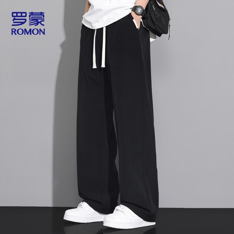 ROMON Men's Ice Silk Loose Straight Casual Pants 29092