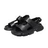 Summer Men's Sandals 2024 Fashion Buckle Beach Shoes Thick Sole Outdoor Men Sandals Leather Sandal Male Shoes