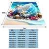 Ocean Wonders Pattern Print Flannel Blanket, Soft Warm Throw Blanket Nap Blanket For Couch Sofa Office Bed Camping Trave Blanket