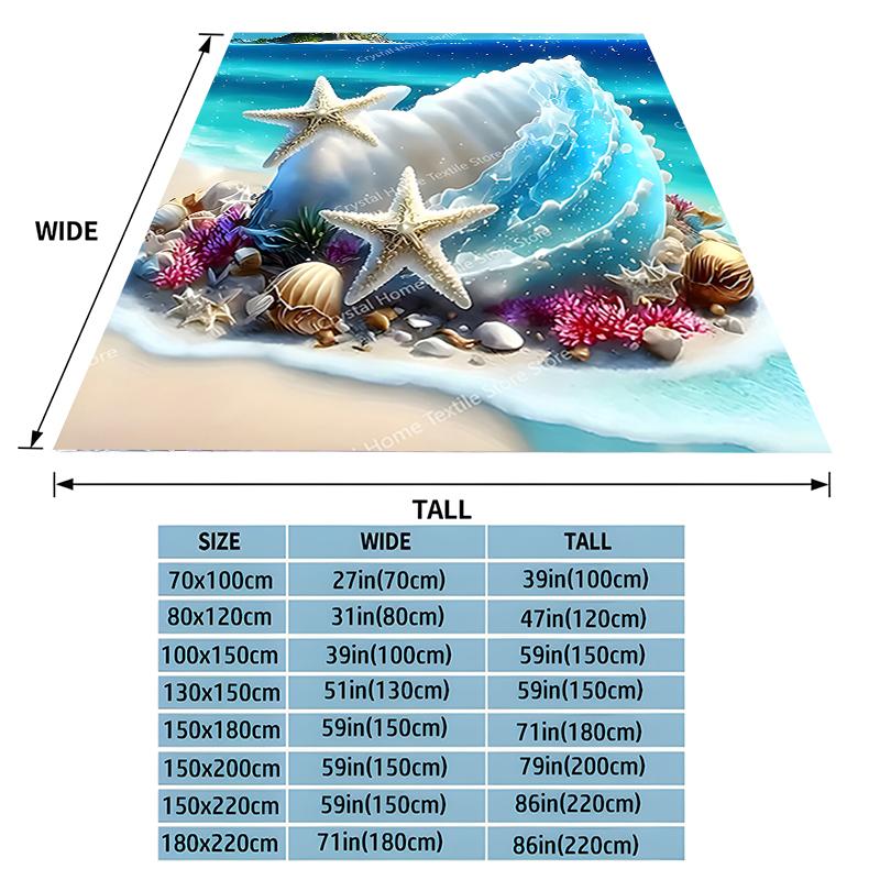 Ocean Wonders Pattern Print Flannel Blanket, Soft Warm Throw Blanket Nap Blanket For Couch Sofa Office Bed Camping Trave Blanket