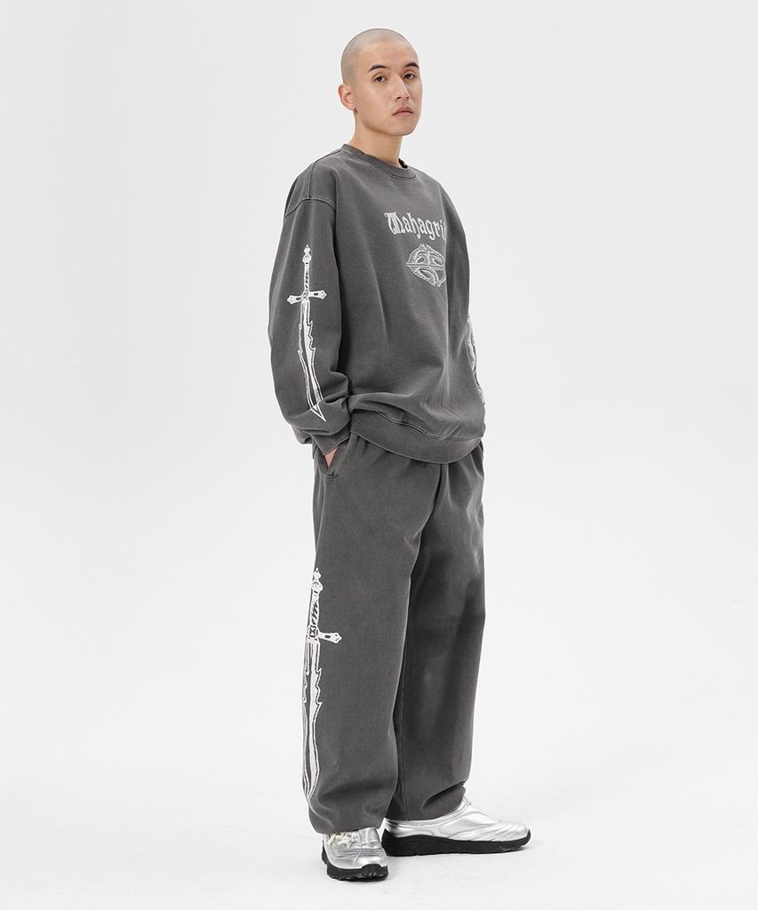 MAHAGRID Dagger Pigment Sweatshirt Charcoal(Mg2Esmm457A)