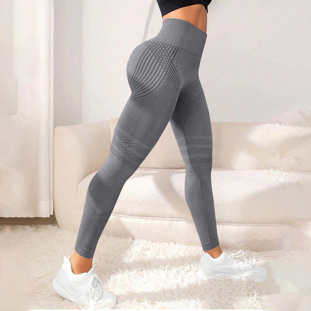 Women High Waist Leggings Butt Lift Fitness Pants Tummy Control Seamless Breathable Quick Dry Yoga Tights