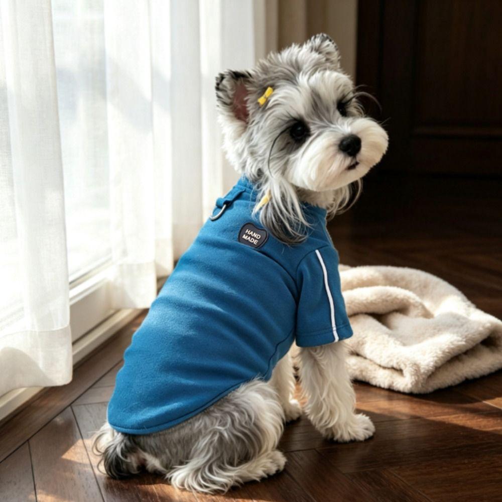 Two-Legged Design Dog Pullover Solid Color Pet Sweatshirt Cute Cat Vest For Puppies